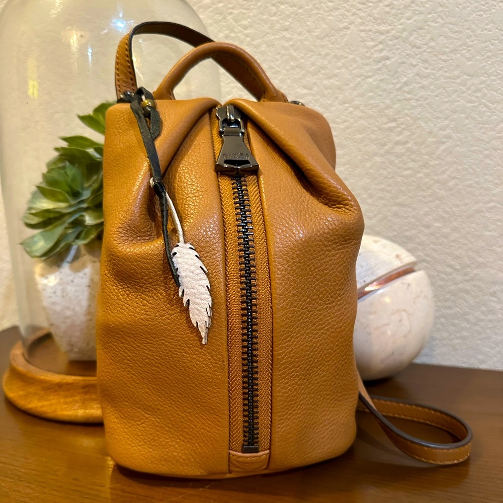 Aimee Kestenberg All for Love Mini Crossbody Tan Leather Sling Bag